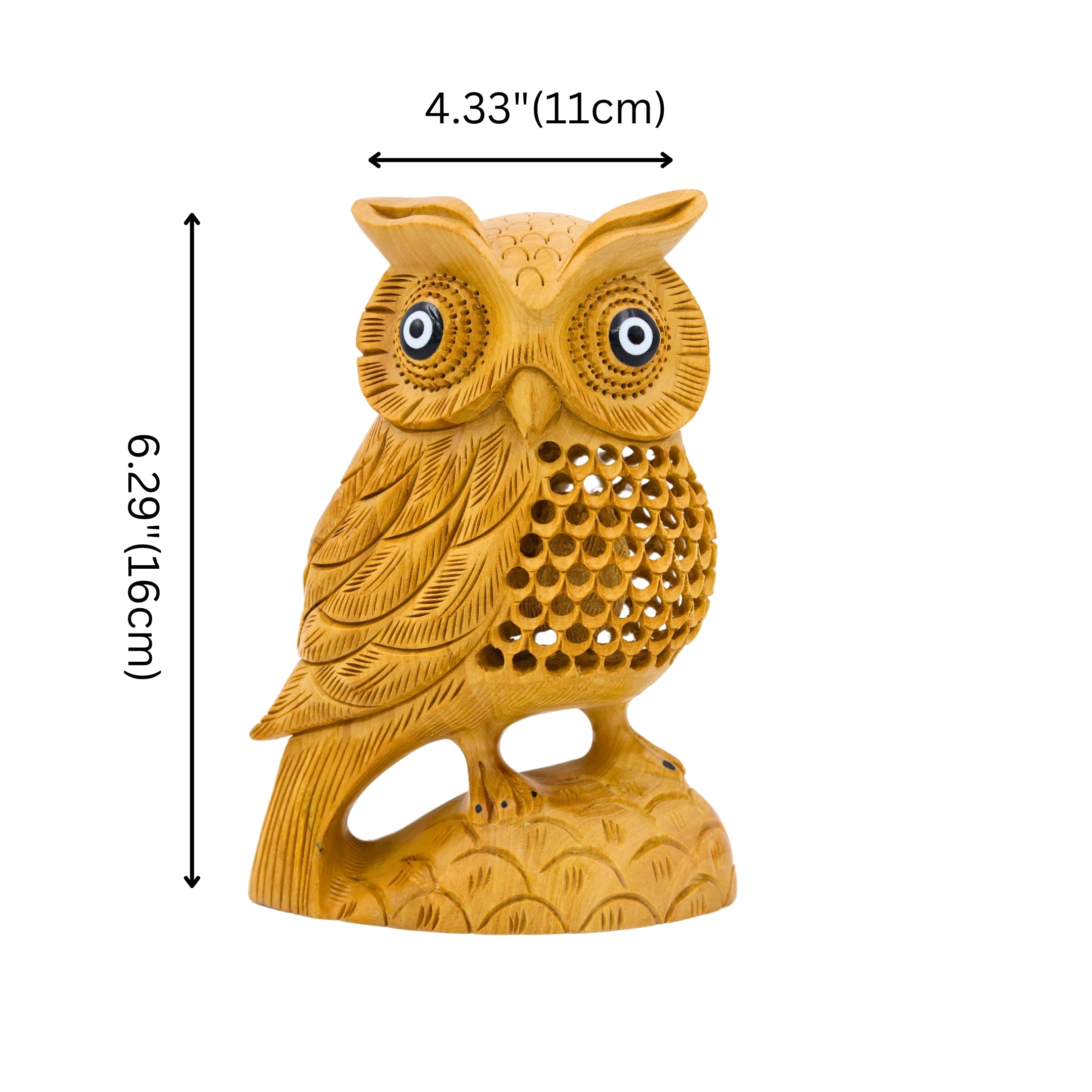Natriel Wooden Owl Statue