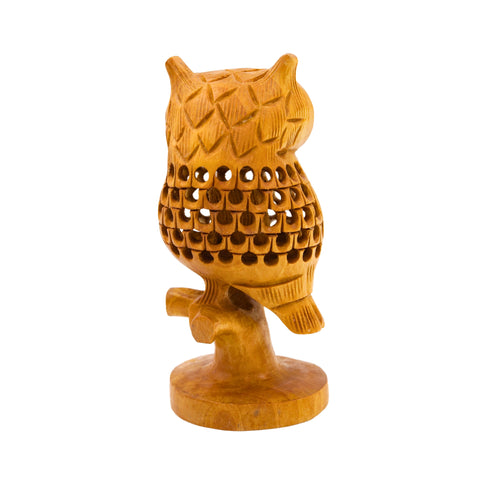 Natriel Wooden Owl Statue