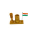 Handmade wooden pen holder with national flag, patriotic desk accessory gift
