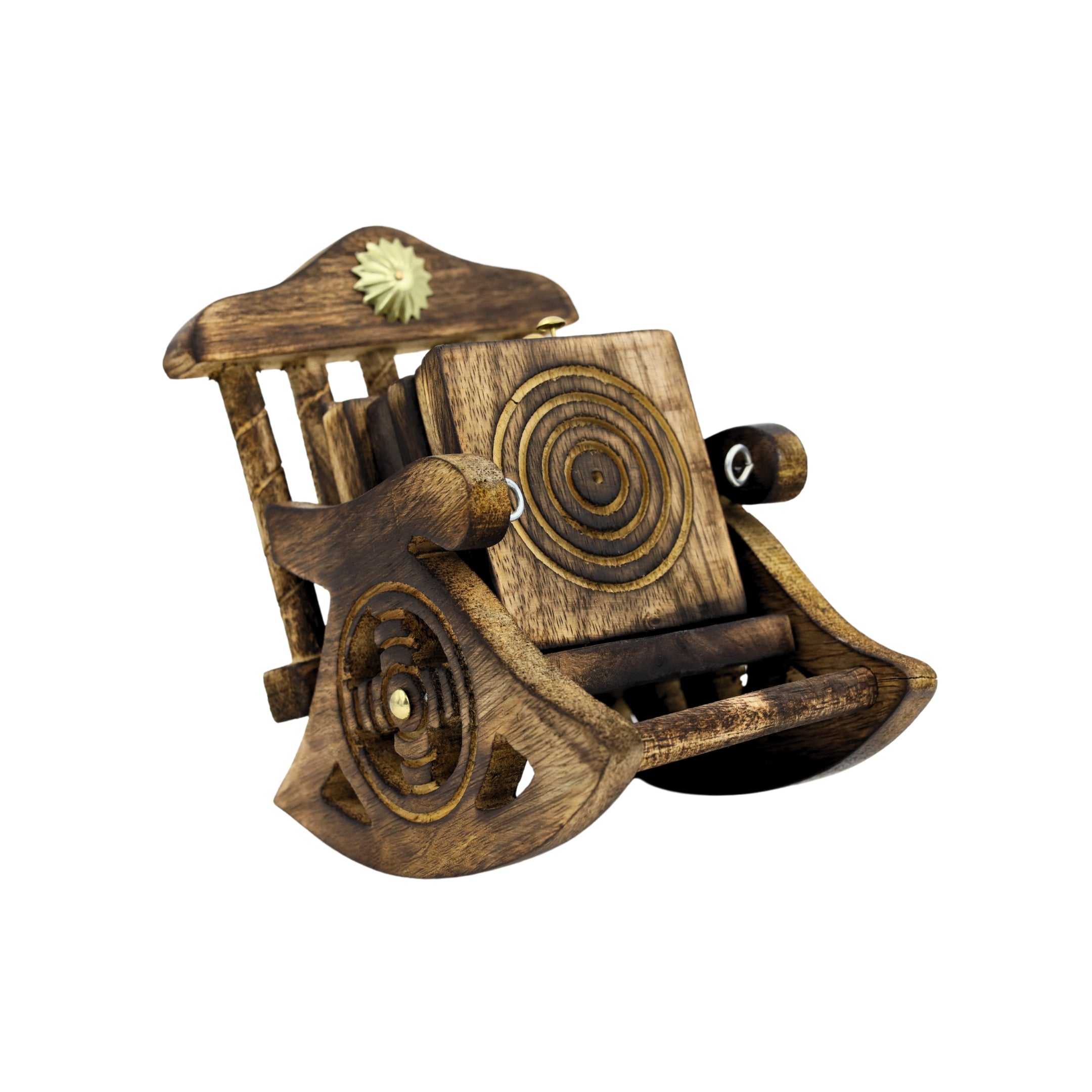Natriel Wooden Rocking Chair Coasters