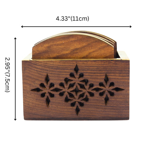Natriel Wooden Tea Coasters Set
