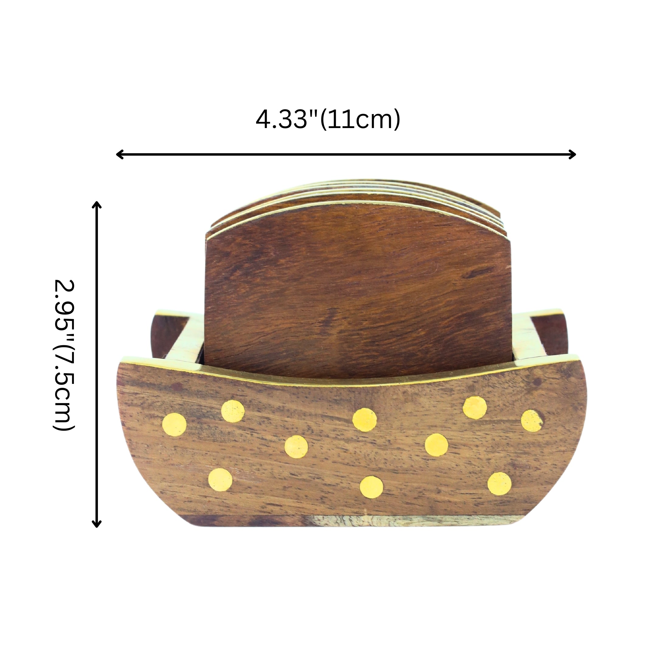 Natriel Wooden Tea Coasters Set