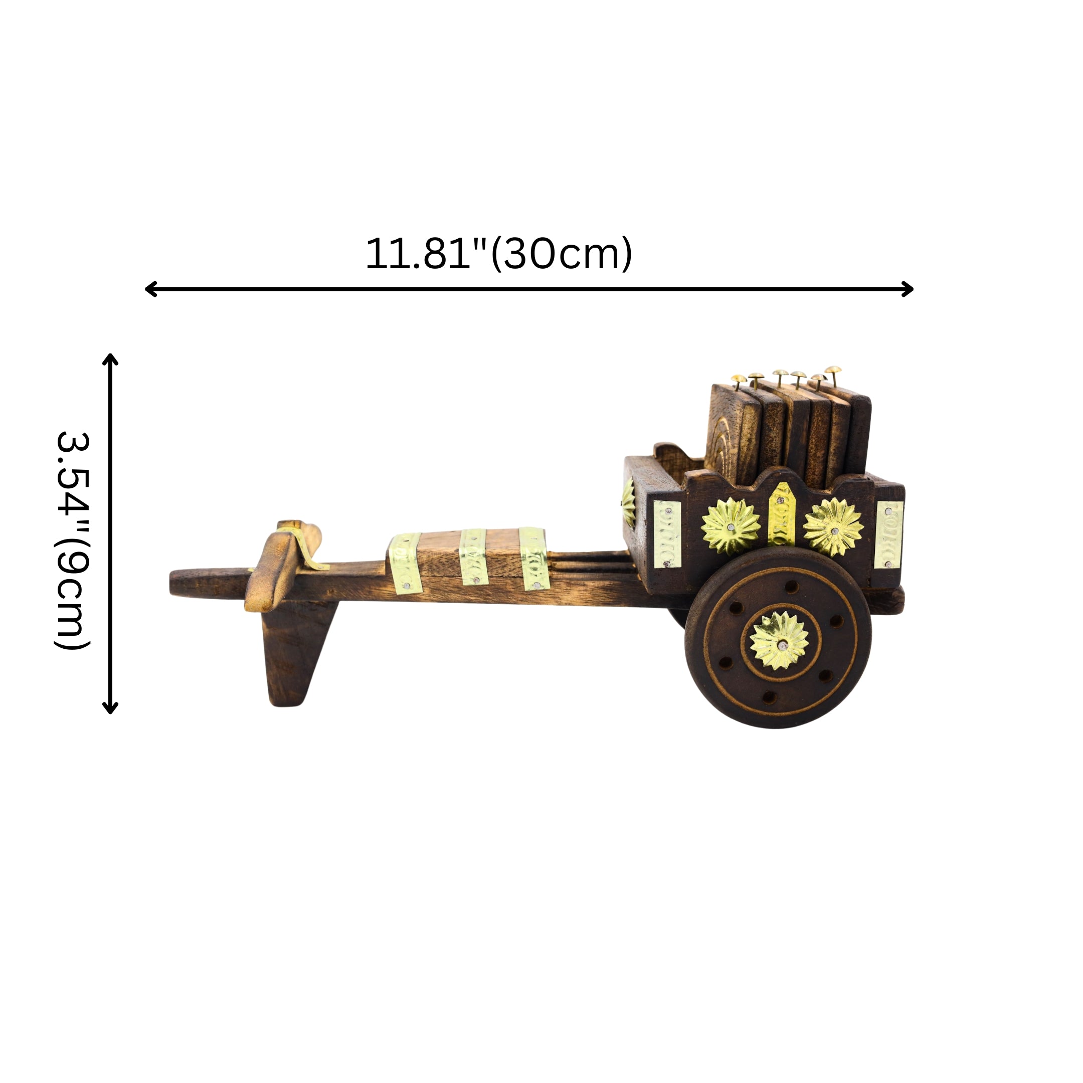 Natriel Wooden Tea Coasters Set