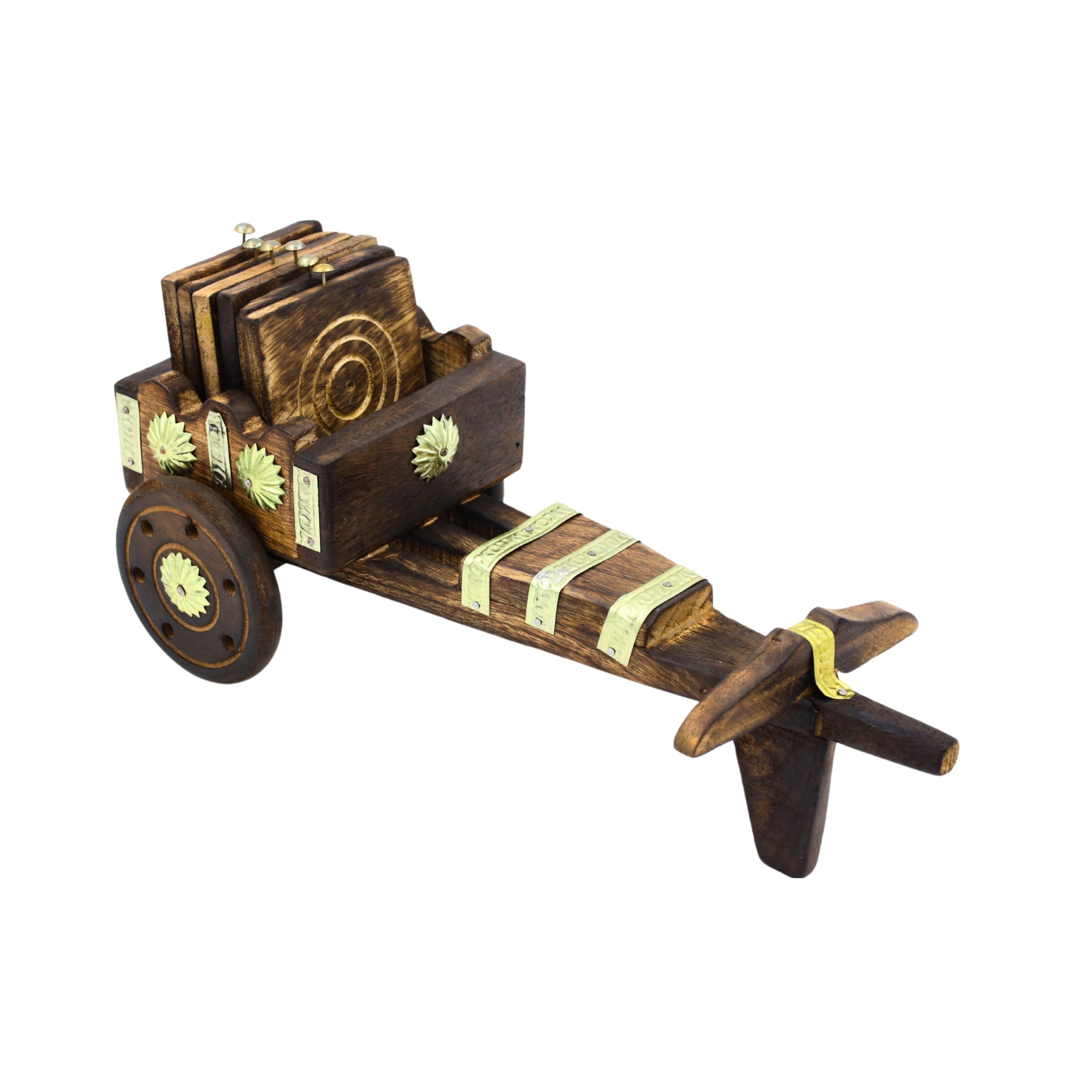 Natriel Wooden Tea Coasters Set