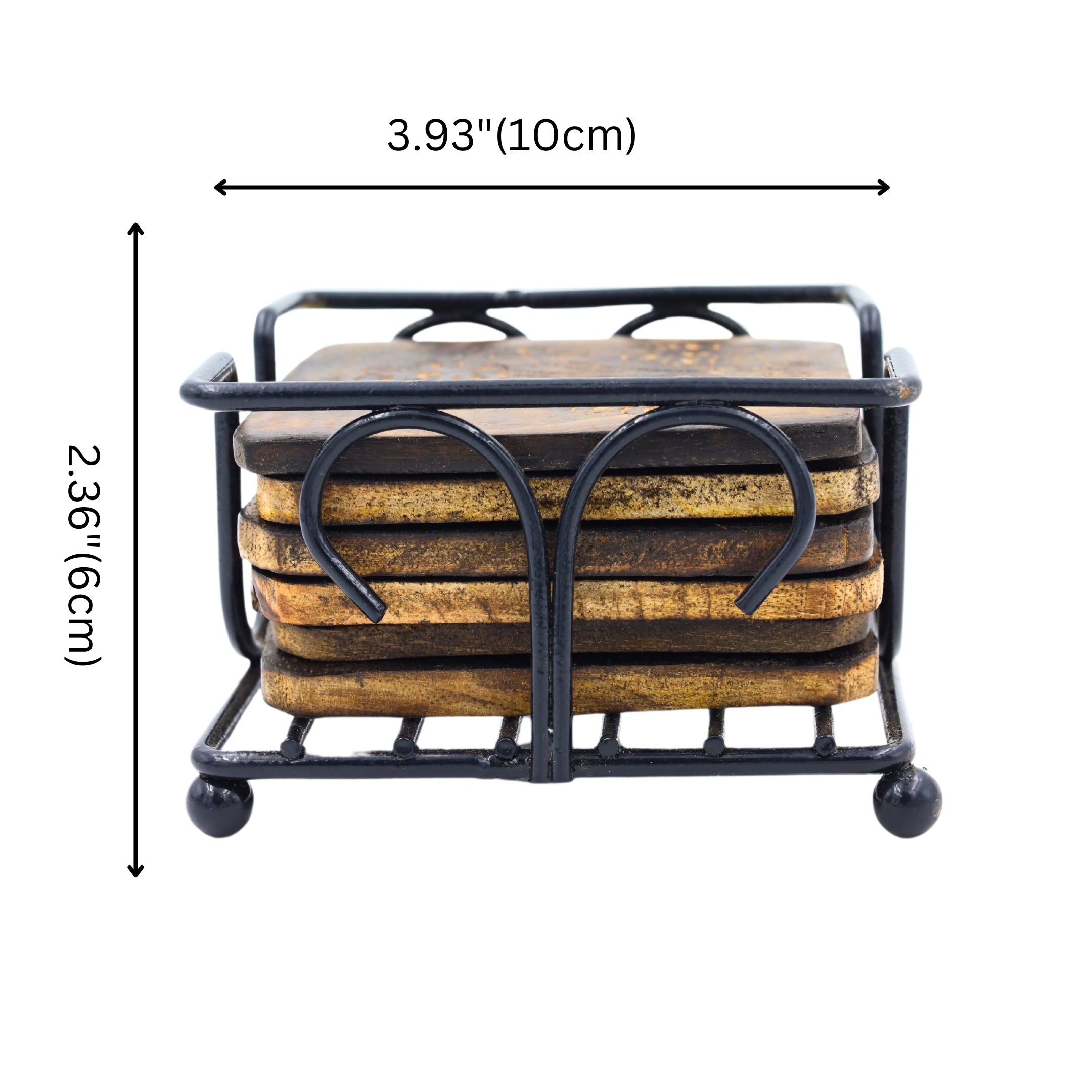 Natriel Wooden Tea Coasters Set