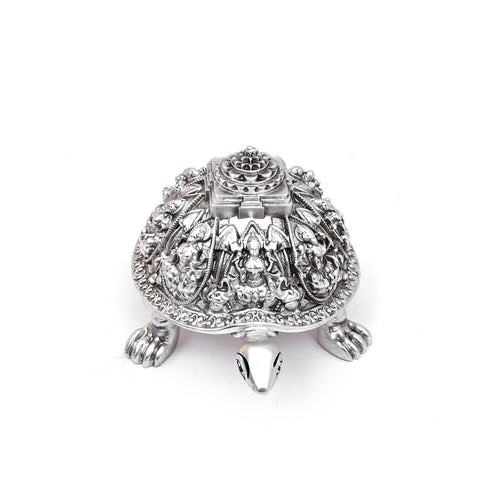 Ornate Silver-dplated Vastu Tortoise