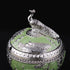Pastel Green Peacock Serveware Bowl with Spoon/Sugar Pot