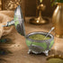 Pastel Green Peacock Serveware Bowl with Spoon/Sugar Pot