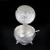 Pearl White Decorative Peacock Serving Bowl with Matching Spoon