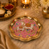 Pichwai Inspired Cow Motif Brass Plate