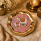 Pichwai Inspired Cow Motif Brass Plate