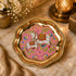 Pichwai Inspired Cow Motif Brass Plate
