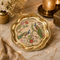 Pichwai Inspired Royal Peacock Motif Brass Plate