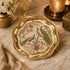 Pichwai Inspired Royal Peacock Motif Brass Plate