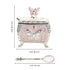 Pink Butterfly German Silver Sugar Pot & Decorative Box