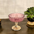 Pink Decorative Glass Fruit Bowl – Elegant Centerpiece for Dining and Home Decor