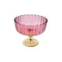 Pink Decorative Glass Fruit Bowl – Elegant Centerpiece for Dining and Home Decor