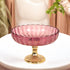 Pink Decorative Glass Fruit Bowl – Elegant Centerpiece for Dining and Home Decor