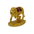Polyresin Kamdhenu Cow Statue - Golden