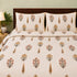Premium Floral Pattern Cotton King Size Bedsheet, Pillow Cover & Dohar (4-piece set)