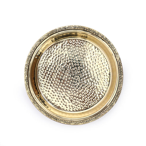 Pure Brass Pooja Thali Set - Including 4 Brass Katori’s