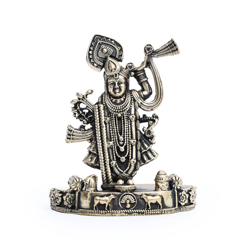 Pure Brass Shrinath ji Idol – Spiritual Home Décor