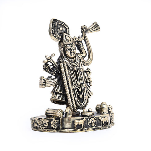 Pure Brass Shrinath ji Idol – Spiritual Home Décor