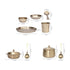 Pure Kansa Full Dining set with 2 Round Thali and Serving bowls (18-piece set)