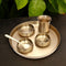 Pure Kansa Belgian Thali set – 6 Piece set (1 Belgian thali, 1 glass, 1 spoon, 2 bowls and 1 Dessert bowl)
