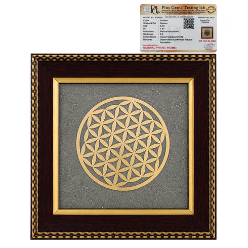 Pyrite Flower of Life Frame for Balance