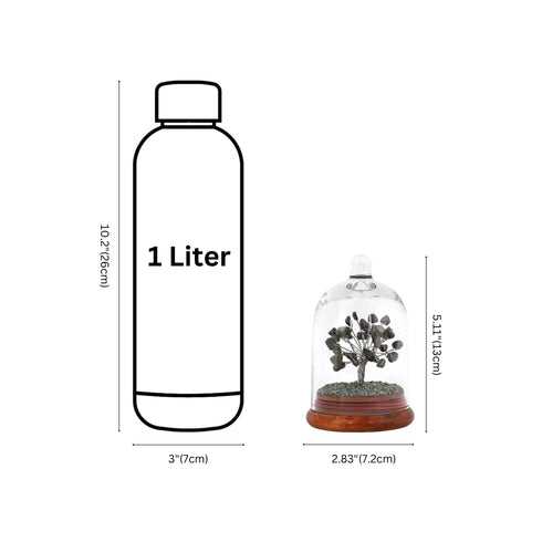 Pyrite Glass Dome Wish Tree