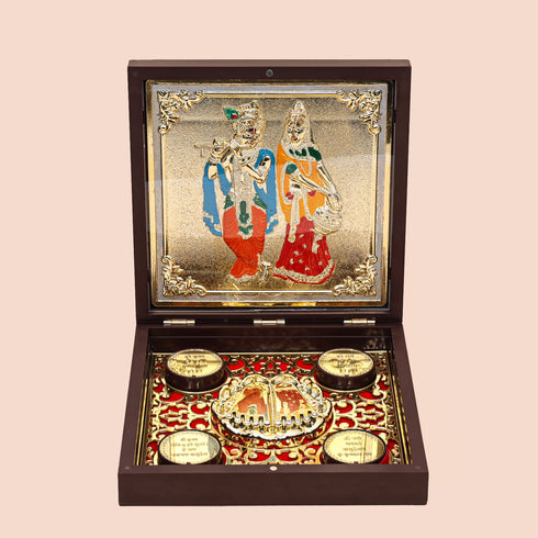 Radha Krishna Premium Pooja Gift Box/Pooja Peti
