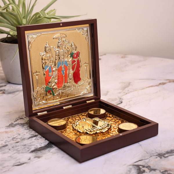 Ram Darbar Premium Pooja Gift Box/Pooja Peti