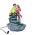 Romantic Couple Fountain for Home Décor—Pink and Green