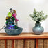 Romantic Couple Fountain for Home Décor—Pink and Green