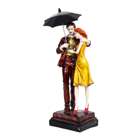 Romantic Couple Under Umbrella for Home Décor