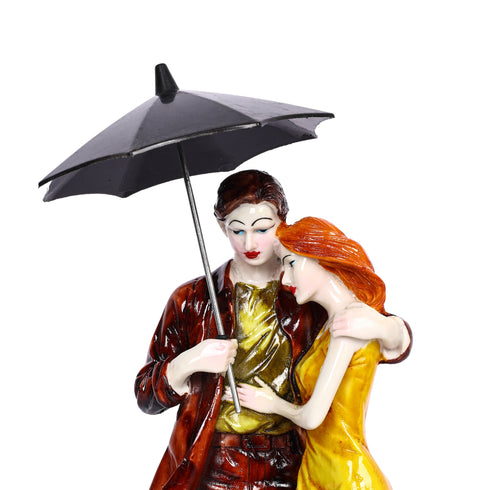 Romantic Couple Under Umbrella for Home Décor