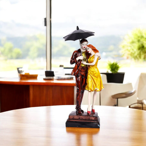 Romantic Couple Under Umbrella for Home Décor