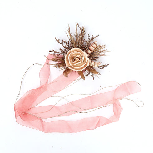 Rose Gold Floral Decorative Ribbon for Gift Wrapping