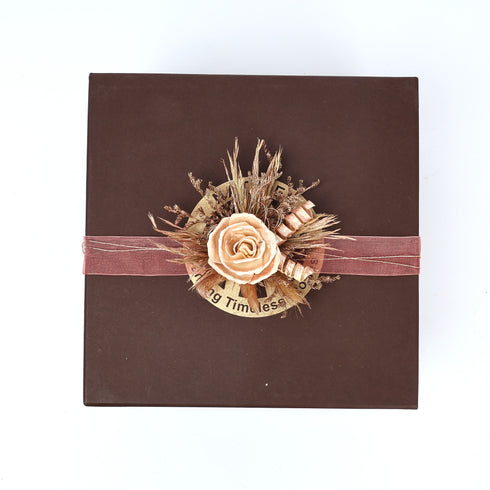 Rose Gold Floral Decorative Ribbon for Gift Wrapping