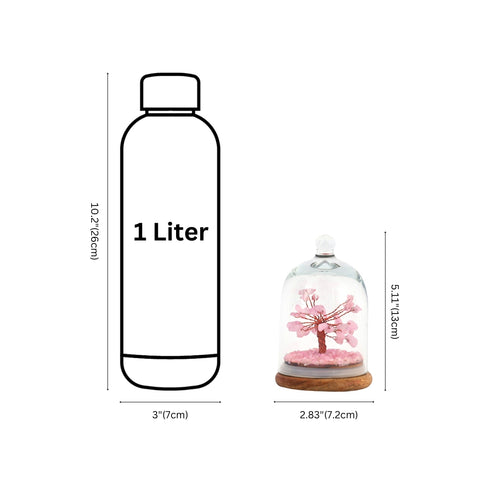 Rose Quartz Glass dome wish tree