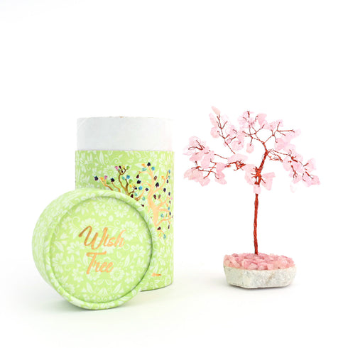 Rose Quartz Wishing tree/Crystal Tree/ Gemstone Tree