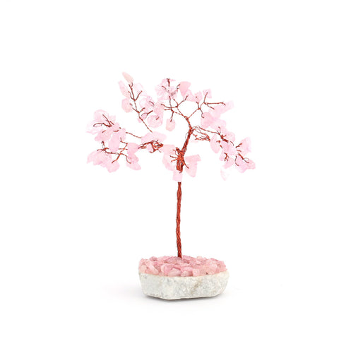 Rose Quartz Wishing tree/Crystal Tree/ Gemstone Tree