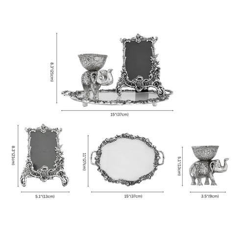 Royal Elephant German Silver Collection - Luxurious 3-Piece Entertaining Set