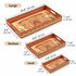 Royal Peacock Palace Wooden Serving Tray Set of 3