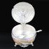 Royal Peacock Peach Enamel Sugar Pot with Spoon