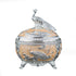 Royal Peacock Peach Enamel Sugar Pot with Spoon
