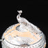 Royal Peacock Peach Enamel Sugar Pot with Spoon
