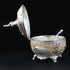 Royal Peacock Peach Enamel Sugar Pot with Spoon