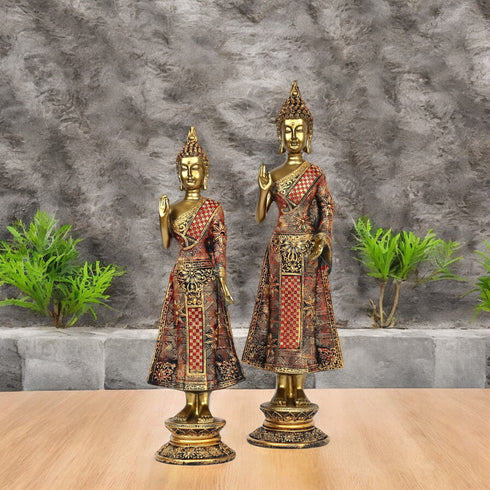 Serene Buddha Pair Home Décor